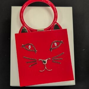 Charlotte Olympia Red Cat Face Handbag